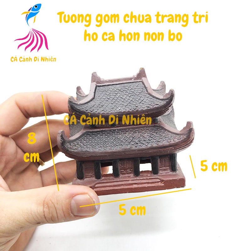Tượng gốm chùa cổ trang trí tiểu cảnh,bể cá, hòn non bộ cho hồ cá