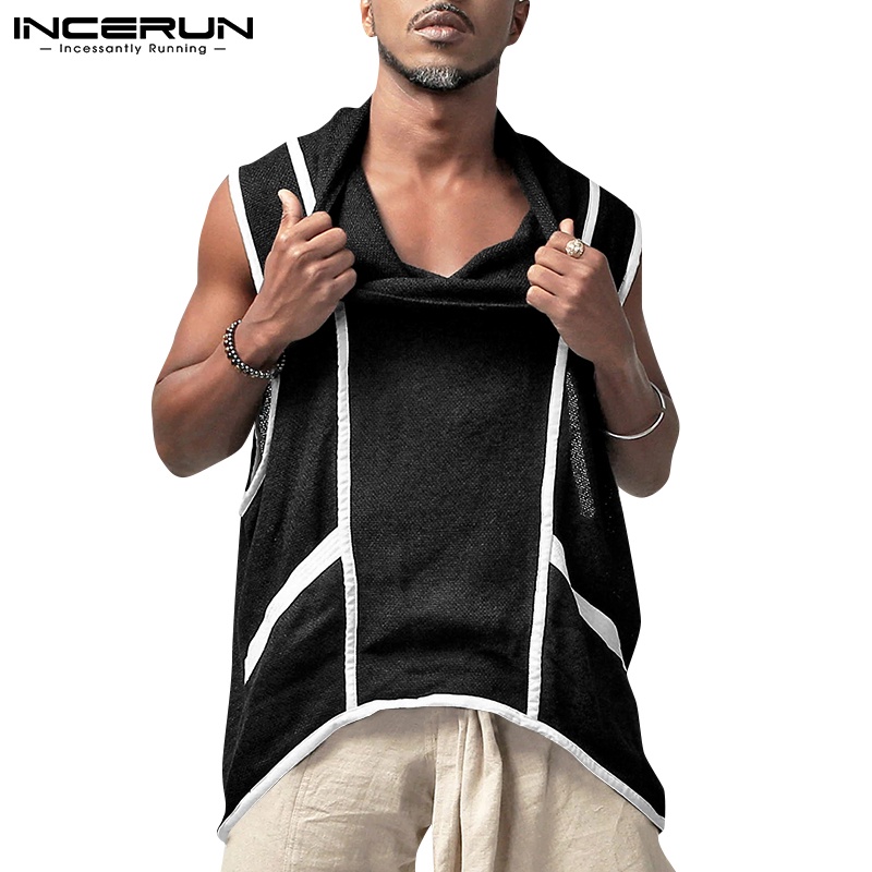 Áo sát nách INCERUN cổ tròn thời trang mùa hè dành cho nam