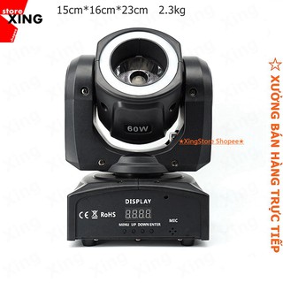 1002 - ĐÈN MOVING HEAD SPOT 60W VIỀN LED Đèn sân khấu