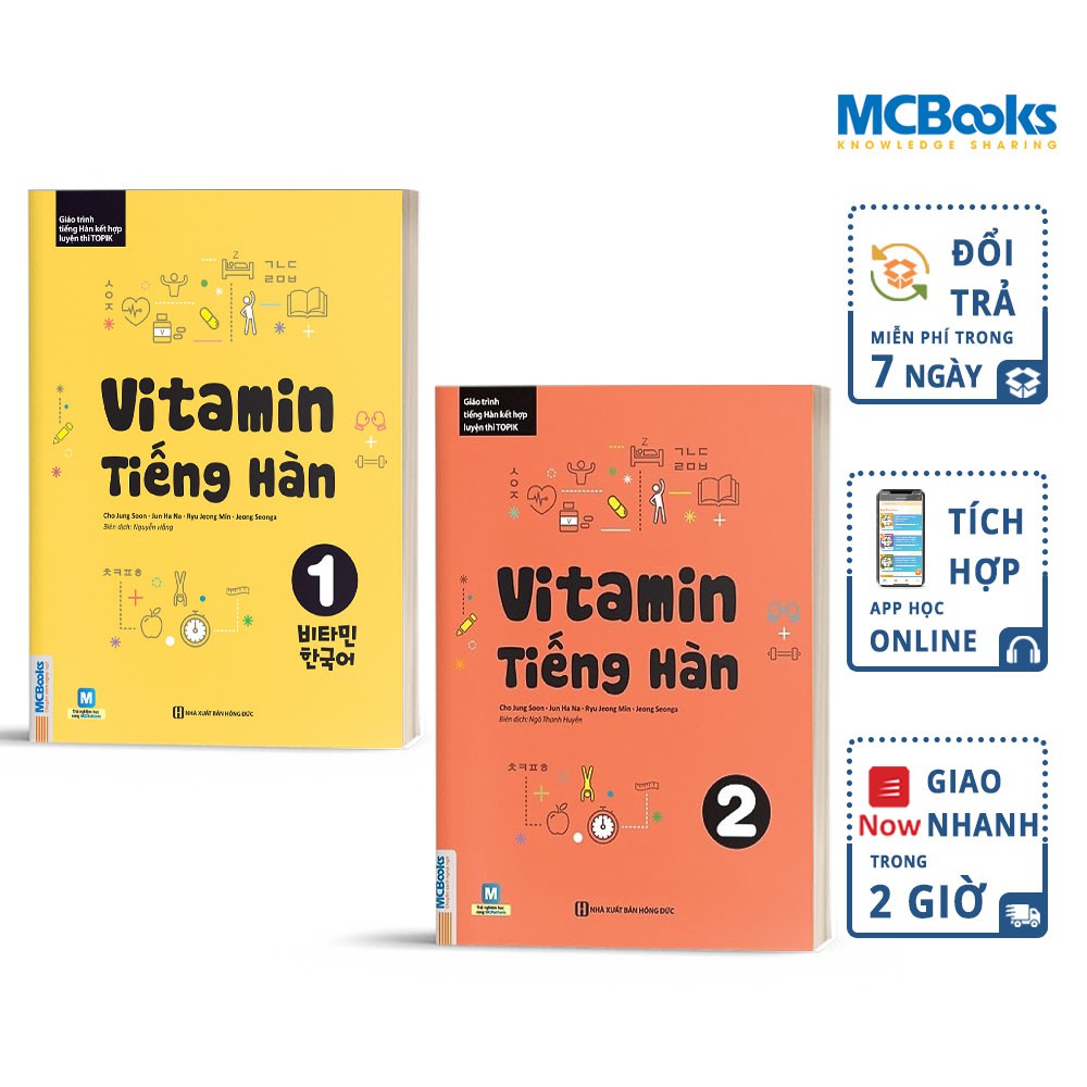 Sách Combo Vitamin Tiếng Hàn 1, 2, 3 Tài Liệu Ôn Thi Tiếng Hàn Cấp Tốc