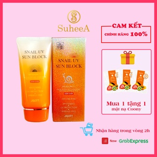 Kem chống nắng ốc sên JIGOTT SNAIL UV SUN BLOCK Hàn Quốc SPF50+/PA+++ 70ml cho mọi loại da
