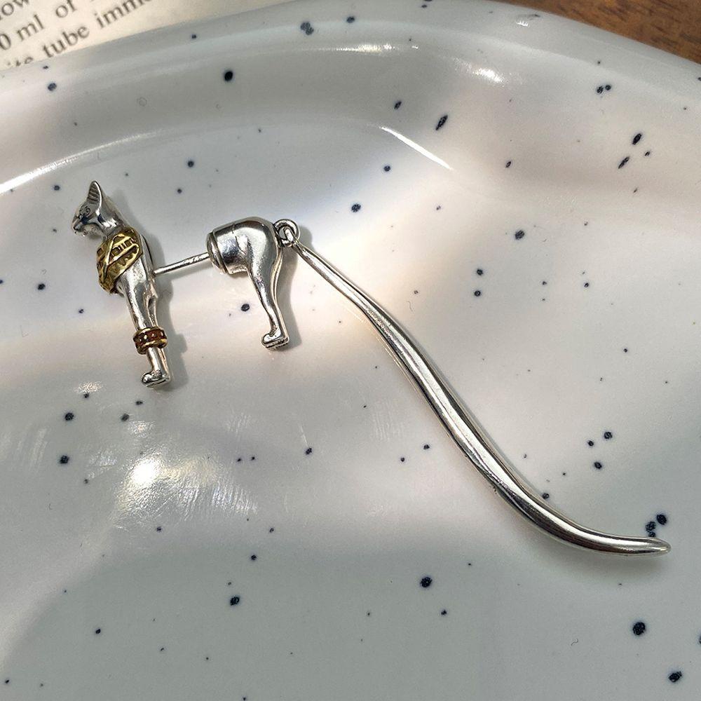 Bông Tai Hình Mèo Pharaoh Thời Trang Hip Hop Hàn Quốc