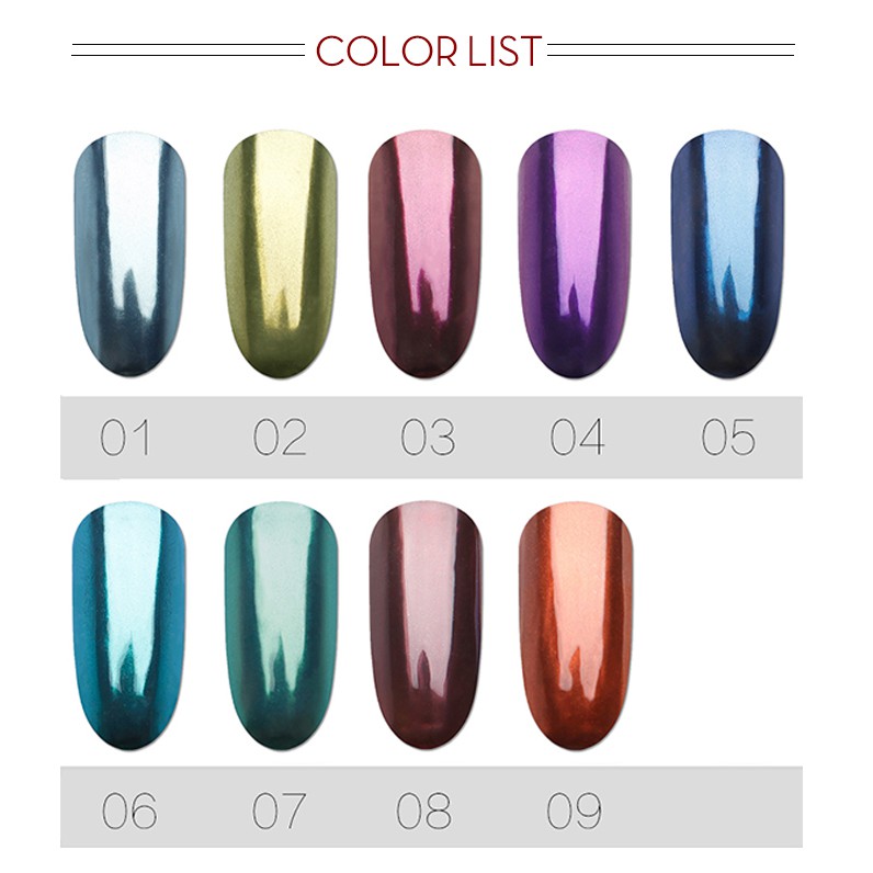 Hộp bột trang trí móng tay tráng gương lấp lánh