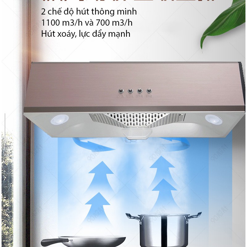 Máy hút mùi bếp GOOD-A22VN bề mặt inox sang trọng-hiệu suất cực cao (TẶNG KÈM ỐNG GIÓ)