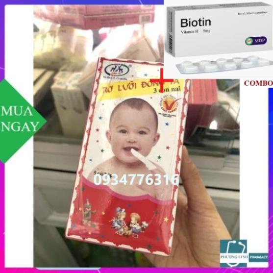 Combo Biotin 5mg+ RƠ LƯỠI CHO BÉ