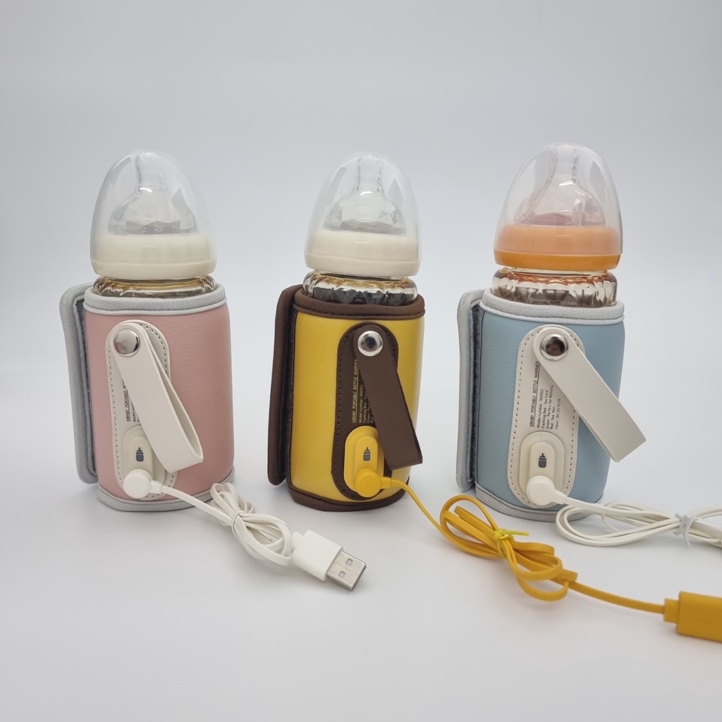 Túi Ủ Bình Sữa Di Động Cho Bé Bằng Da Mbaby Cao Cấp