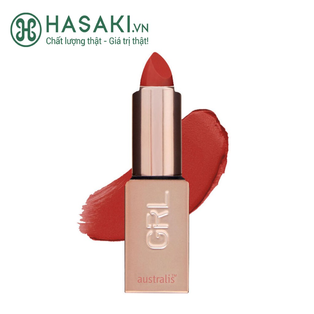 Son Lì Dưỡng Môi Australis Màu Đỏ Cam Retro Grlboss Matte Lipstick