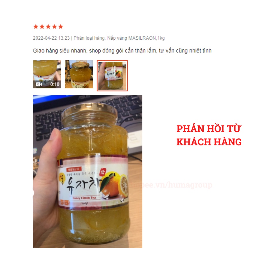 Chanh Mật Ong Hàn Quốc 1Kg - Chành Đào Vàng Hiệu Quả Tốt Cho Tiêu Hóa, Giảm Cân Nhập Khẩu Hàn Quốc