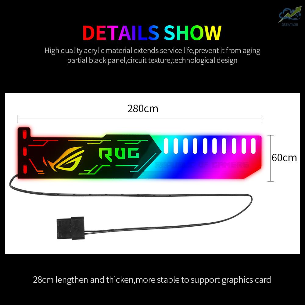 Mới Card Đồ Họa Rgb25 Rgb Với Hiệu Ứng Đèn Rgb 5v 4pin Giá Đỡ | BigBuy360 - bigbuy360.vn