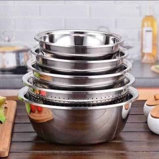 Sét 5 thau inox