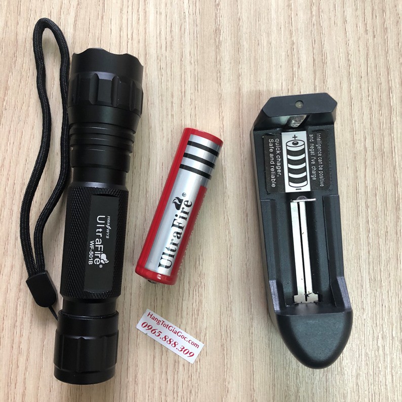 Đèn pin UV tia cực tím soi tiền giả Ultrafire 501B – UV hiện đại và bền bỉ