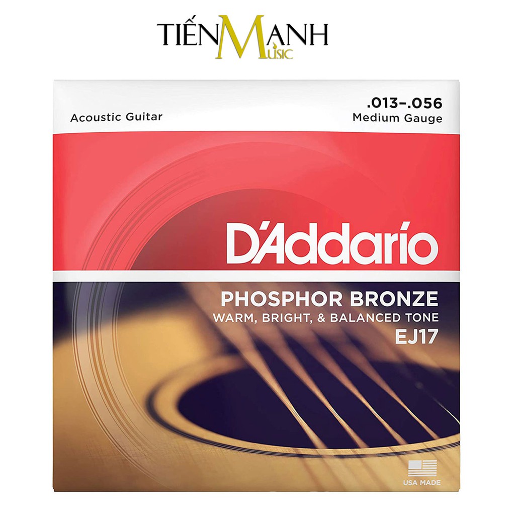 D'Addario EJ26, EJ16, EJ15, EJ17, EJ18 - Bộ Dây Đàn Acoustic Guitar Phosphor Bronze