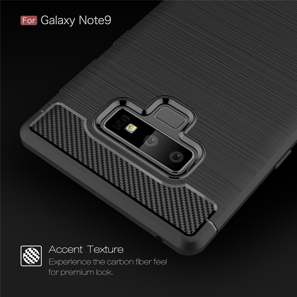 Ốp điện thoại TOPEWON dẻo sợi carbon thời trang cho Samsung Galaxy Note 9