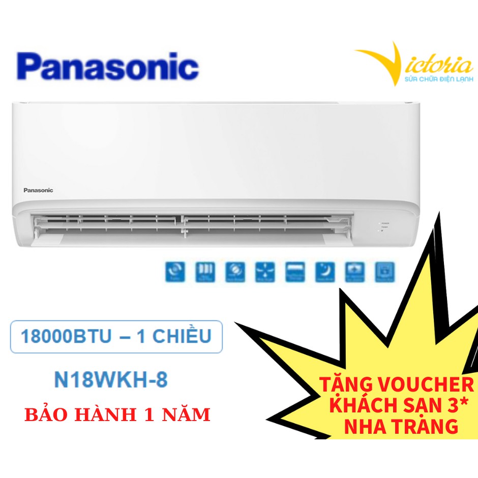 MIỄN PHÍ CÔNG LẮP ĐẶT & VẬT TƯ - Điều hòa không khí 1 chiều Panasonic 18000BTU – N18WKH-8 Mới