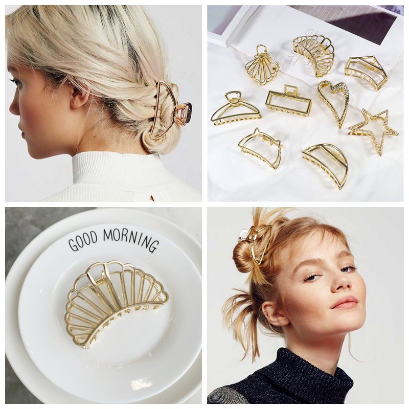 【kifli】Kẹp tóc kim loại đính ngọc trai phong cách Hàn Quốc cho nữ