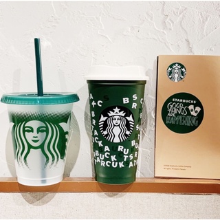 Starbucks bình nước trong suốt có ống hút dung tích 473ml / 16oz