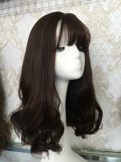 Tóc già nguyên đầu xoăn ❤️❤️ FREESHIP ❤️❤️ nguyên đầu xoăn lửng kèm ảnh thật 8112