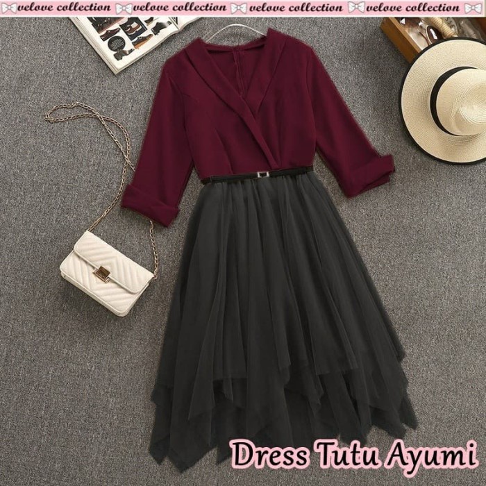 Đầm xòe Ala Ayumi Maron Tutu Hàn Quốc (đầm 0153) SKS 88ELY