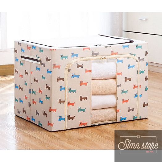 Hộp vải, Túi Vải Đựng Đồ, quần áo, Chăn Màn Khung thép Chắc Chắn, chống nước, Độ Bền Cao. SD3-TCM-Khungsat