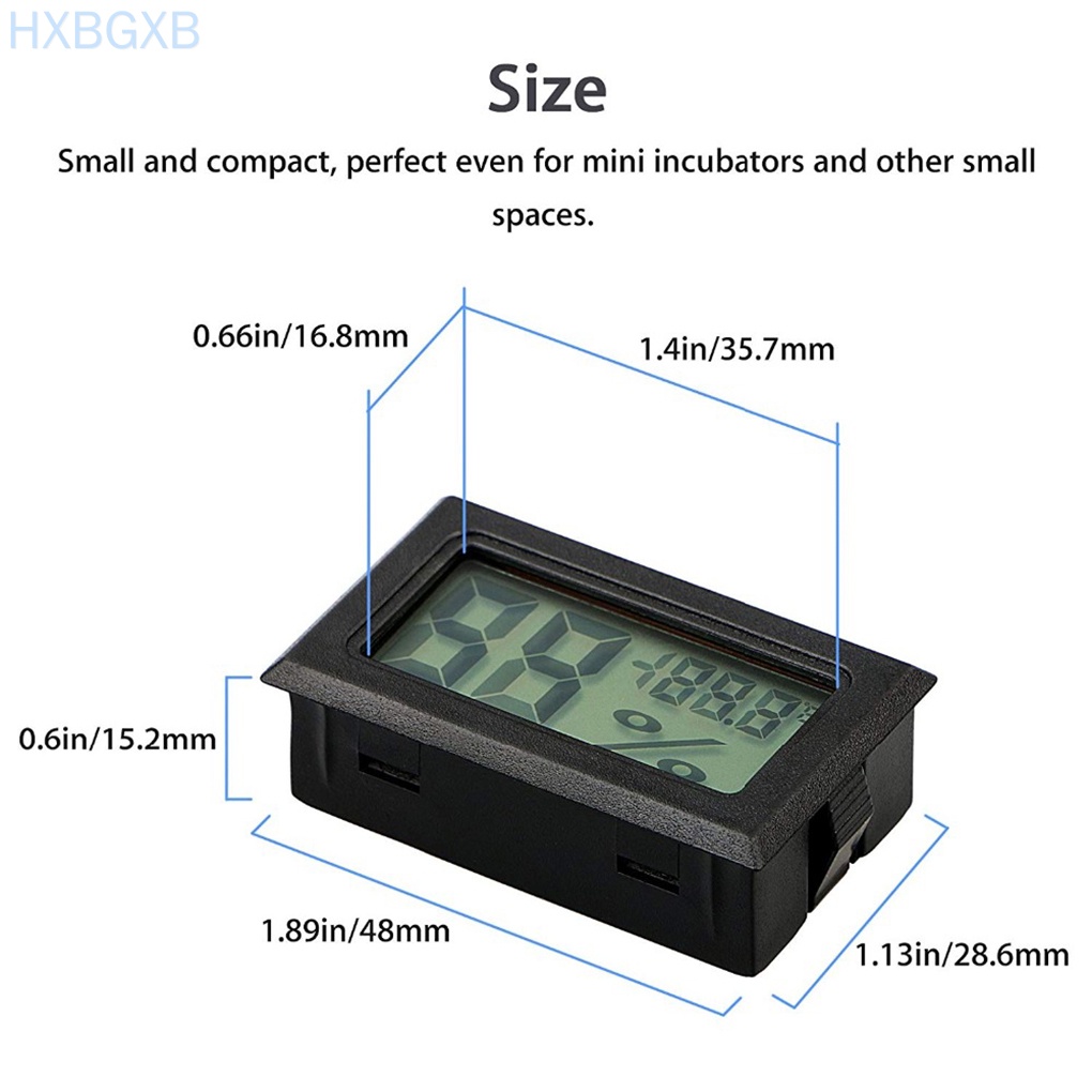 Máy Đo Nhiệt Độ / Độ Ẩm Không Dây Màn Hình Lcd Kỹ Thuật Số Mini Cho Xe Hơi