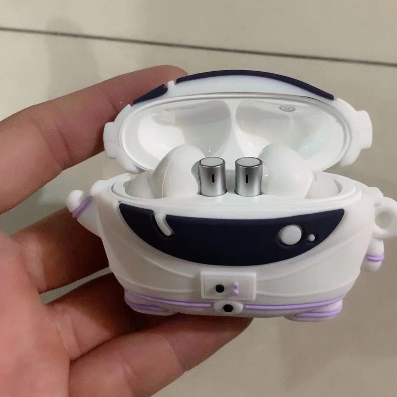 Vỏ Bảo Vệ Hộp Sạc Tai nghe không dây Realme Buds Air 3 Bằng Silicon Hình Phi Hành Gia Hoạt Hình Chống Rơi