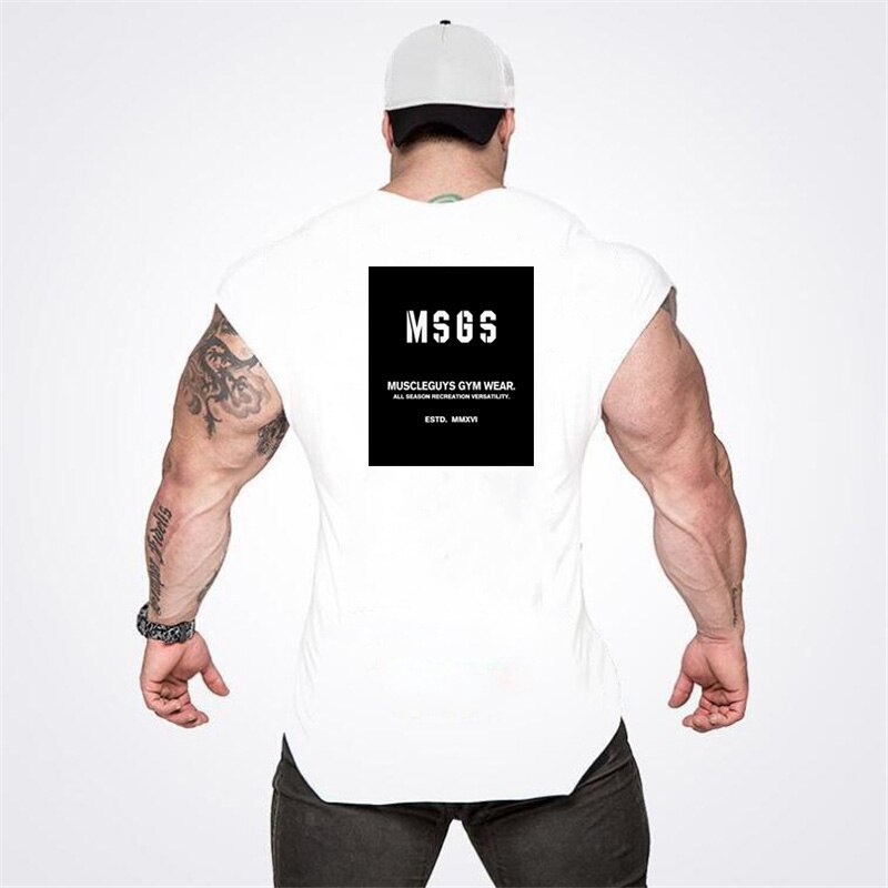 Áo thể thao nam cotton không tay thời trang phù hợp luyện tập thể hình thể thao