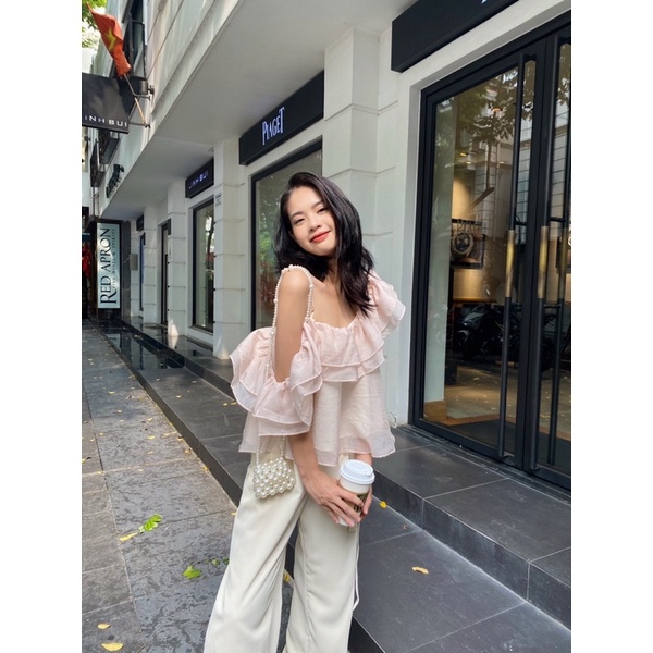 Quần vải thắt nơ dây to