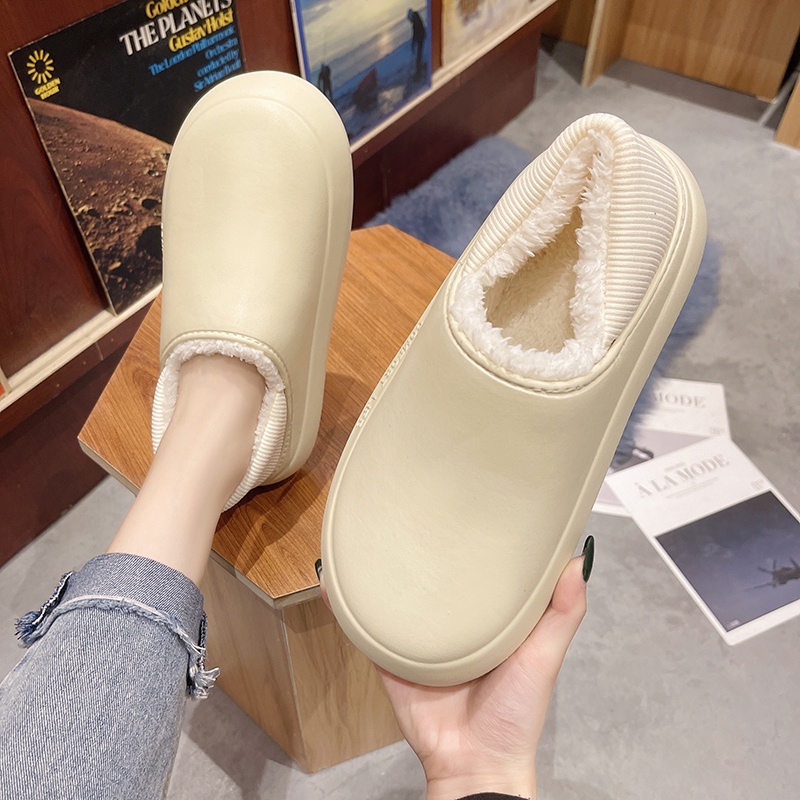 Dép Bông Nữ Giữ Ấm Chống Trượt 4 Màu Size: 36-45