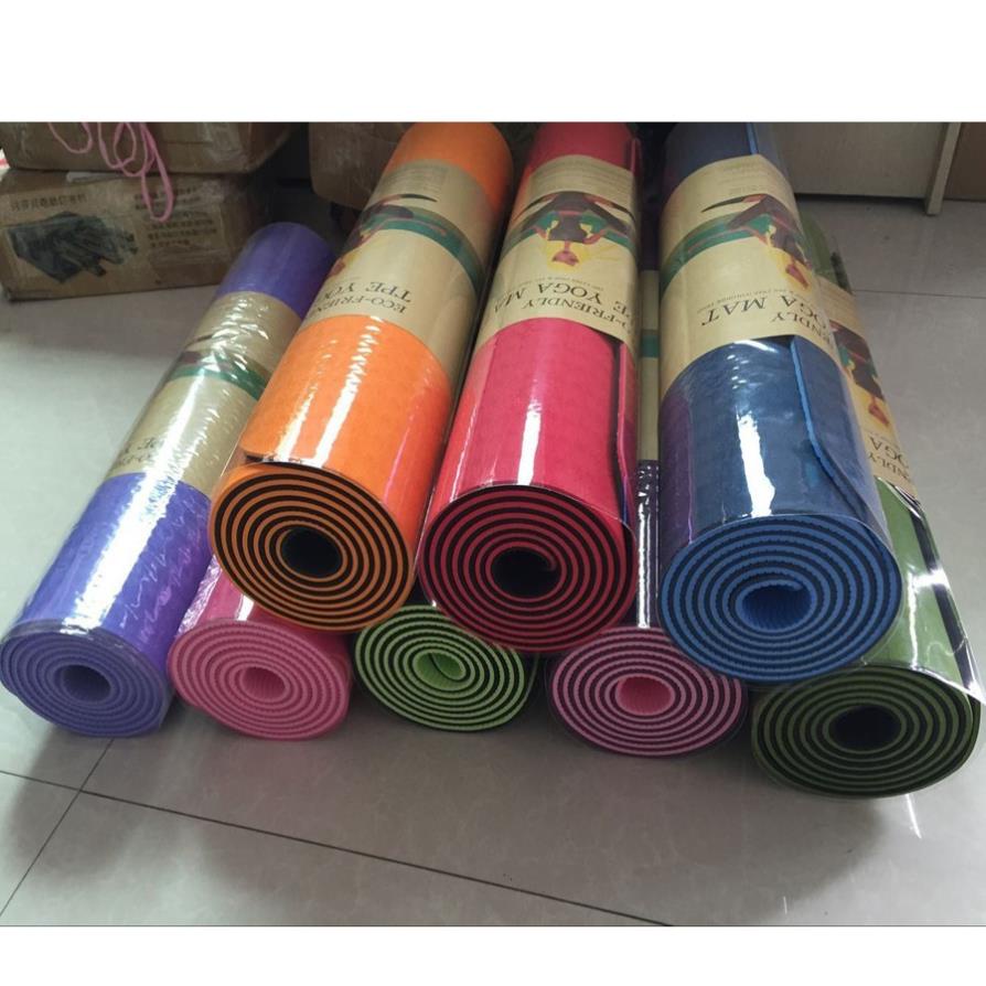 Thảm tập YOGA Chống trượt, Thảm tập GYM tại nhà tập thể dục. Chất liệu tpe 2 lớp chống trơn tuyệt đối