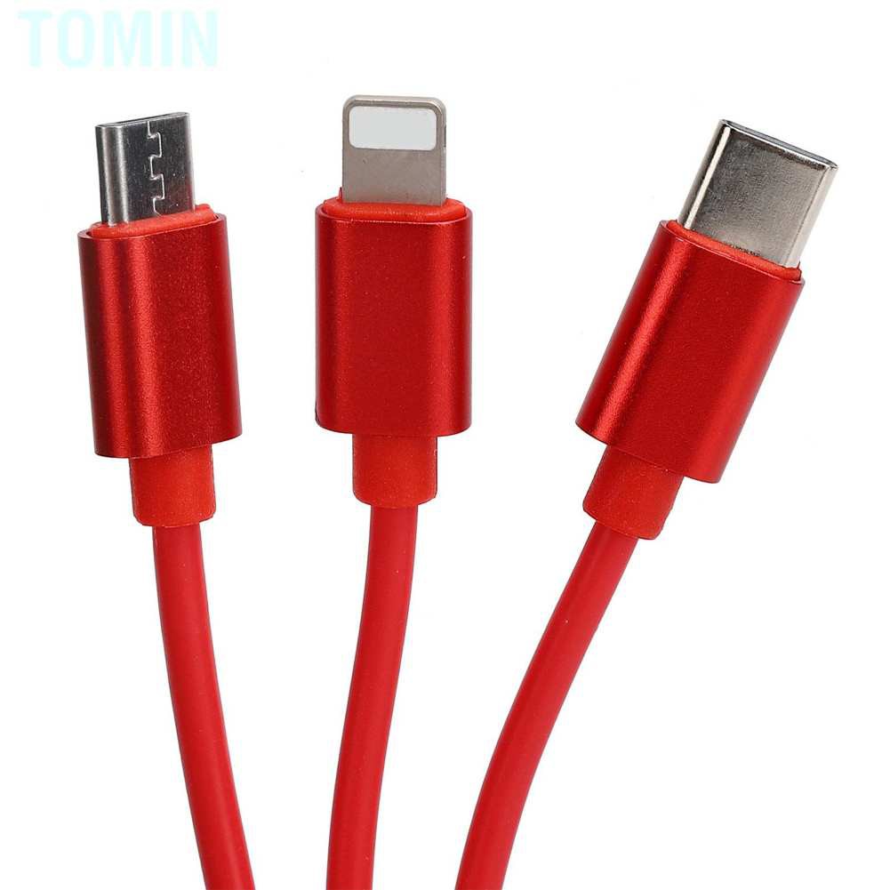 Dây Cáp Sạc Usb 3 Trong 1 Cho Ios / Type C / Micro Port