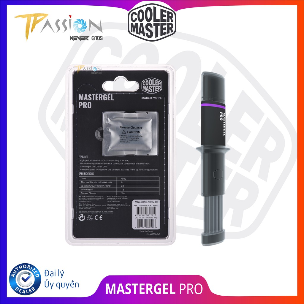 Keo tản nhiệt Cooler Master MasterGel Pro New Edition - Chính hãng, Kem tản nhiệt CM hiệu năng cao, tản nhiệt tốt