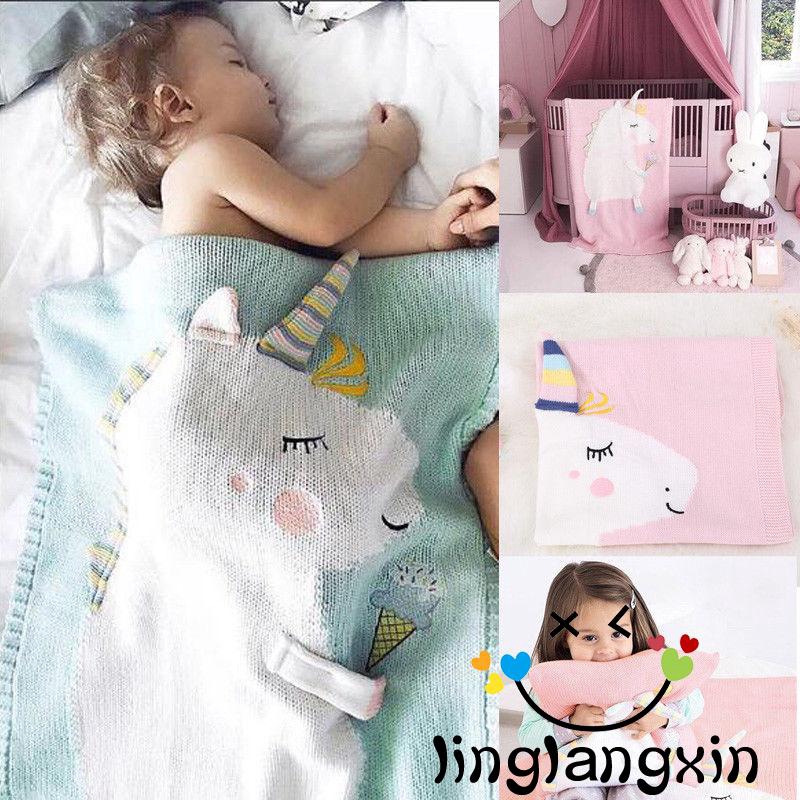 Chăn Cotton Hình Kì Lân Dễ Thương Cho Bé