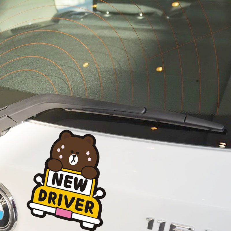 Miếng Dán Phản Quang Họa Tiết Hoạt Hình Baby In Car Baby On Board Dễ Thương Trang Trí Thân Xe / Xe Hơi