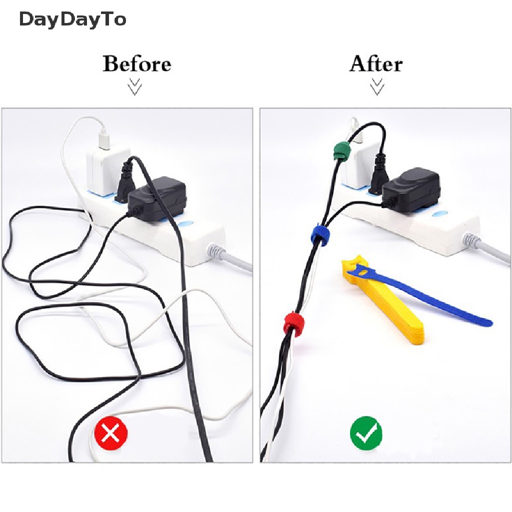 Set 10 Dây Quấn Dây Cáp Có Thể Tái Sử Dụng Tiện Lợi