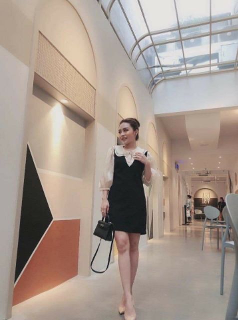 BIGSIZE Set yếm phối áo cổ sen