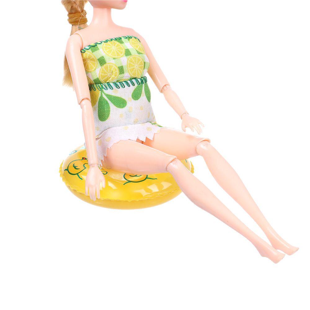 Đồ Chơi Vòng Phao Bơi Mini Họa Tiết Hoạt Hình Nhiều Màu Cầu Vồng Cho Nhà Búp Bê 1/6