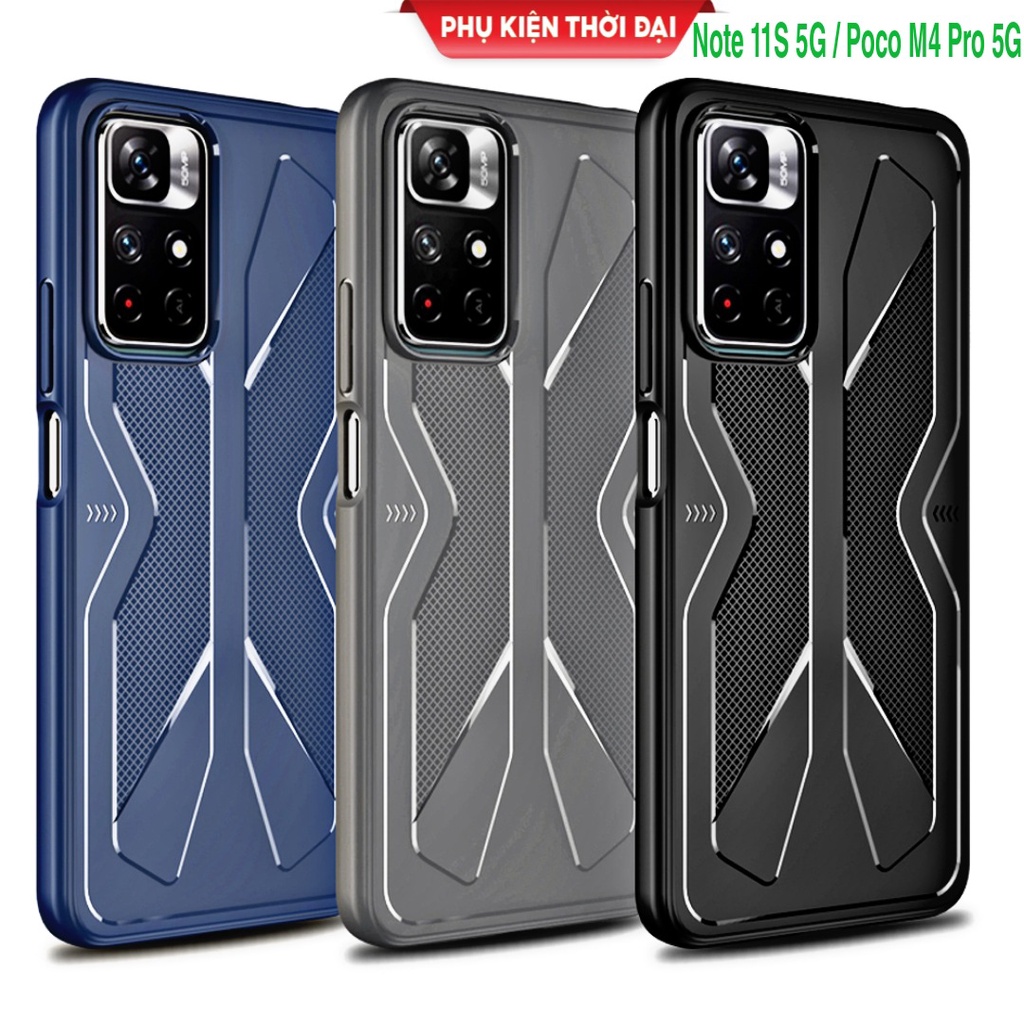Ốp lưng Redmi Note 11S 5G / Redmi 10X 4G kiểu dáng Gaming dẻo chống sốc cao cấp chống bán bẩn