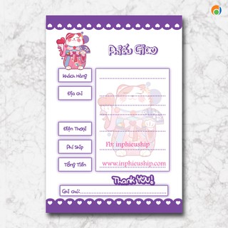 Phiếu giao hàng, phiếu ship hàng 100 tờ (Mã số 16)