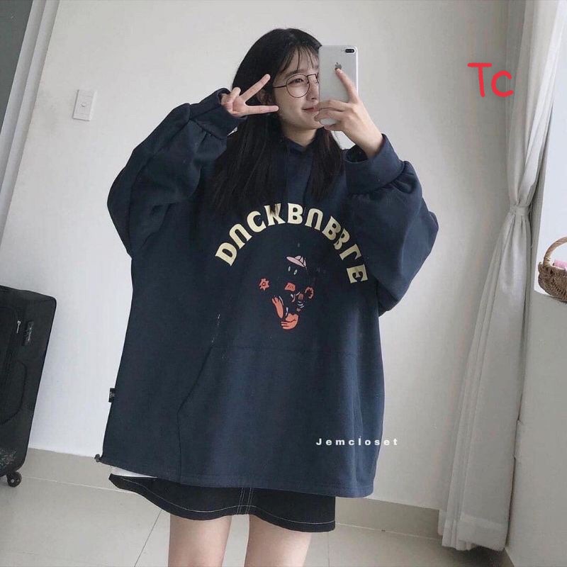Áo Khoác Hoodie Nỉ Unisex Nam Nữ Form Rộng Tay Bồng In Hình Thú Ulzzang | BigBuy360 - bigbuy360.vn