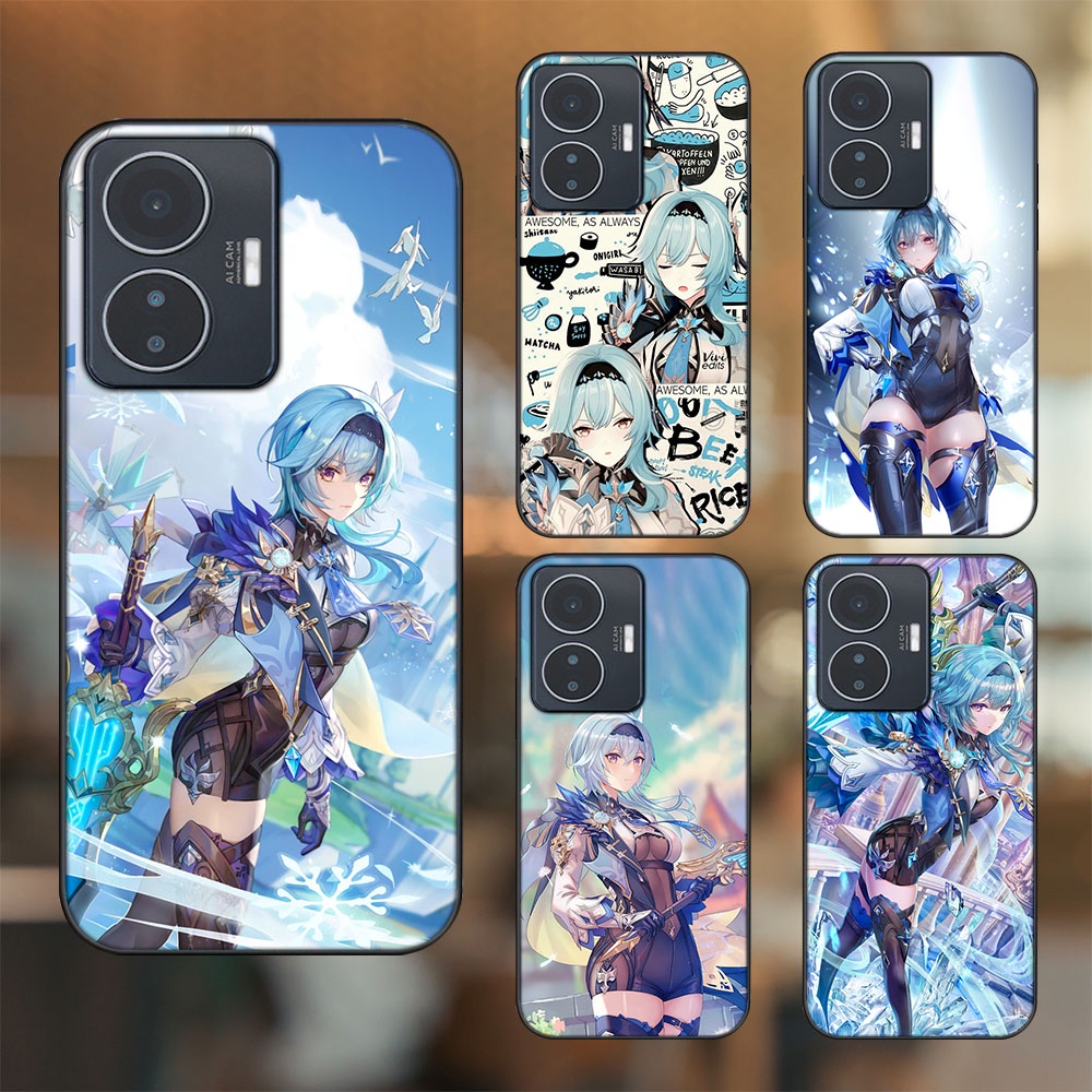 Ốp lưng Vivo Y55 2022 viền đen in hình Eula Genshin Impact