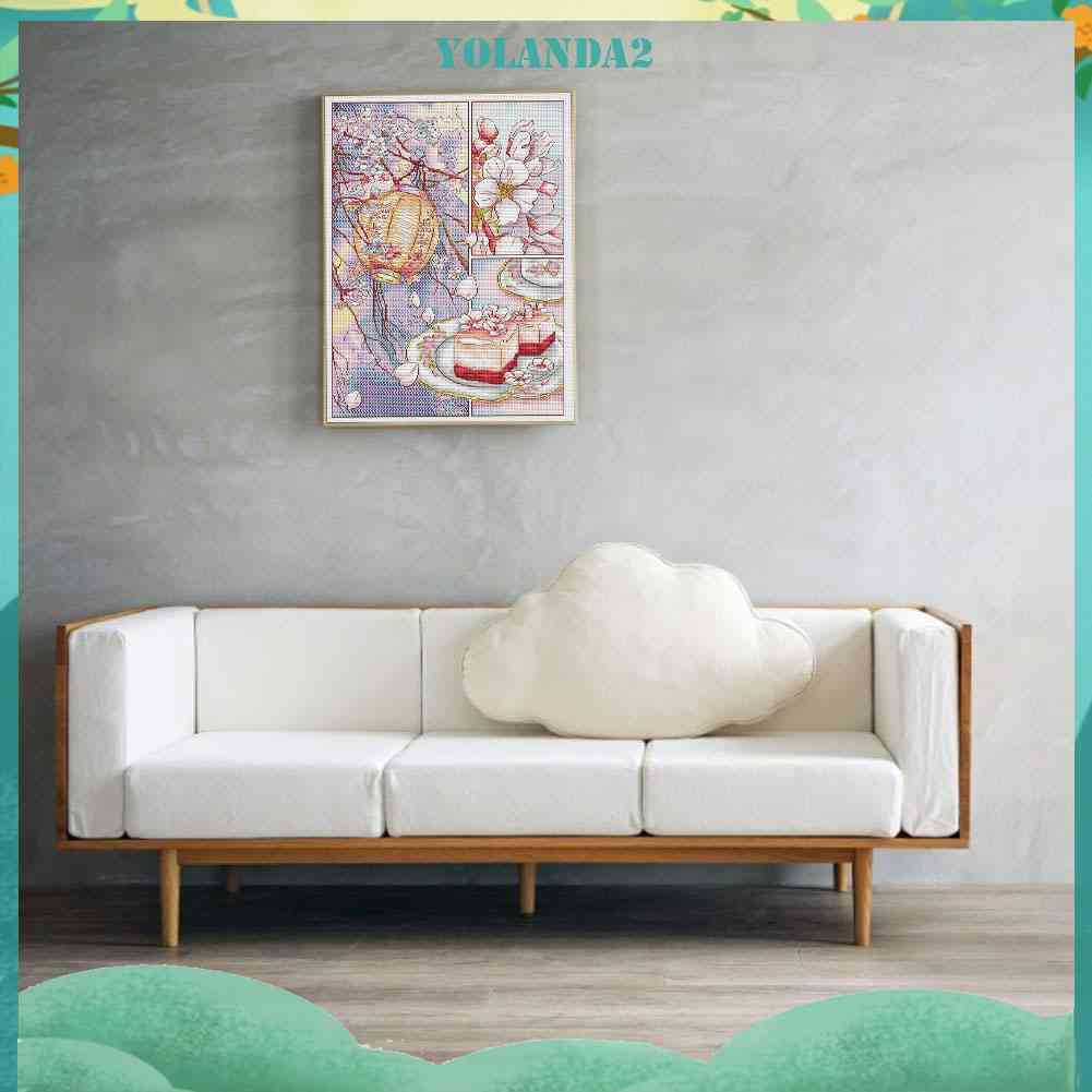 Toàn Bộ Bộ Tranh Thêu Chữ Thập 11CT DIY Hình Hoa Anh Đào