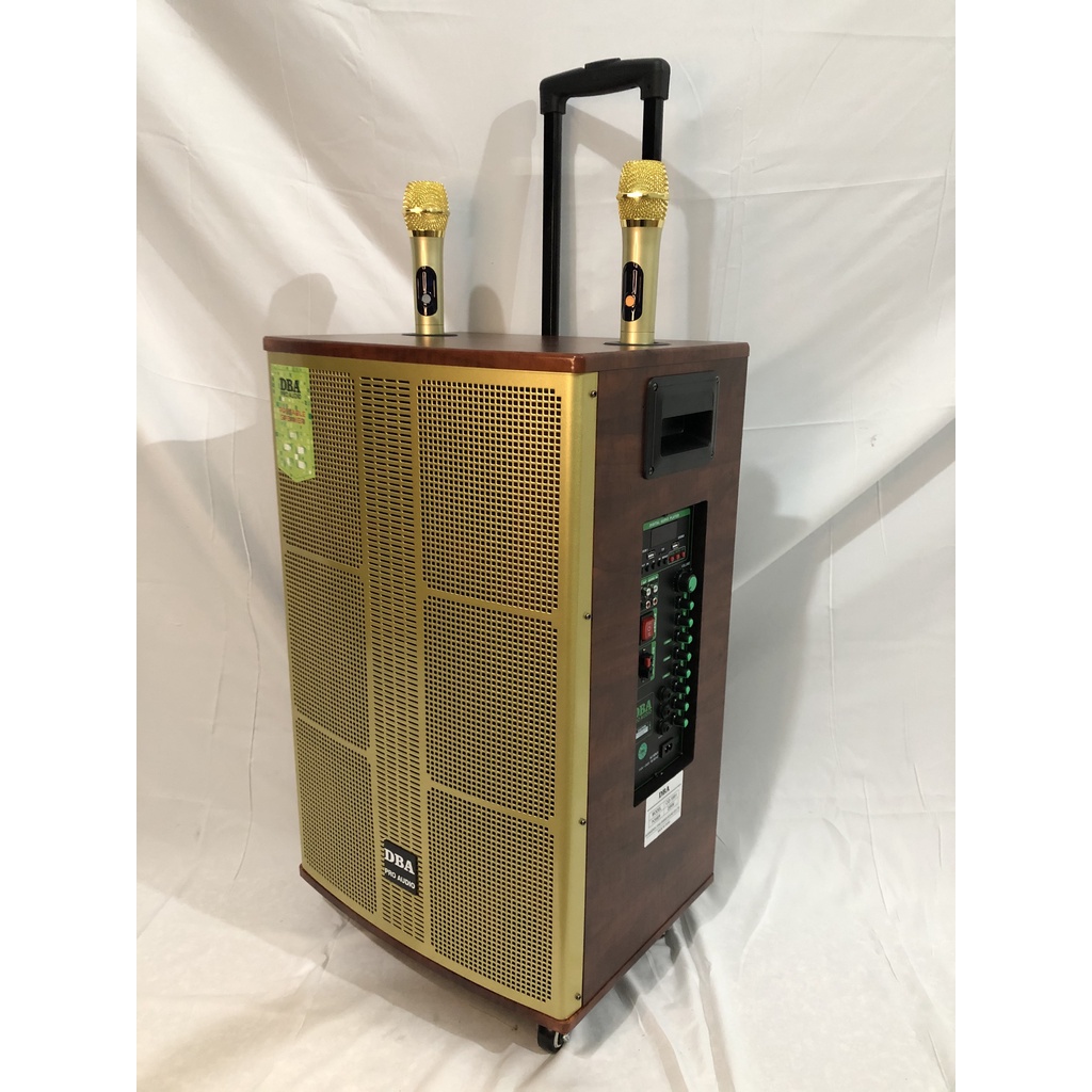 LOA KÉO CAO CẤP DBA 1591 HAI ĐƯỜNG TIẾNG BASS 40 ÂM SIÊU CHẤT, KÈM 2 MÍC KIM LOẠI UHF CHỐNG HÚ XỊN