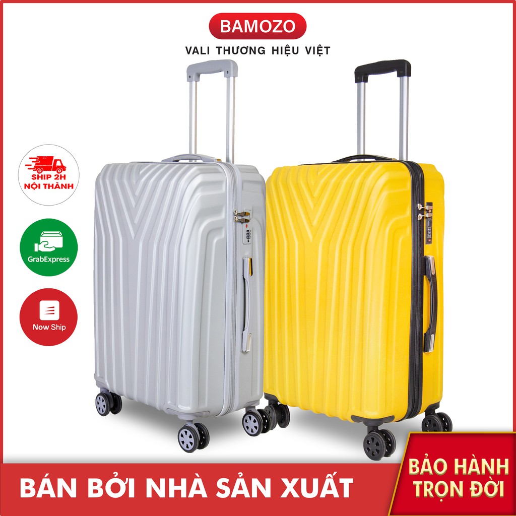 Vali Kéo Du Lịch Bamozo Jessie nhựa ABS dày có khả năng chịu lực trên 150kg và thiết kế vân nhám hạn chế xước cực tốt