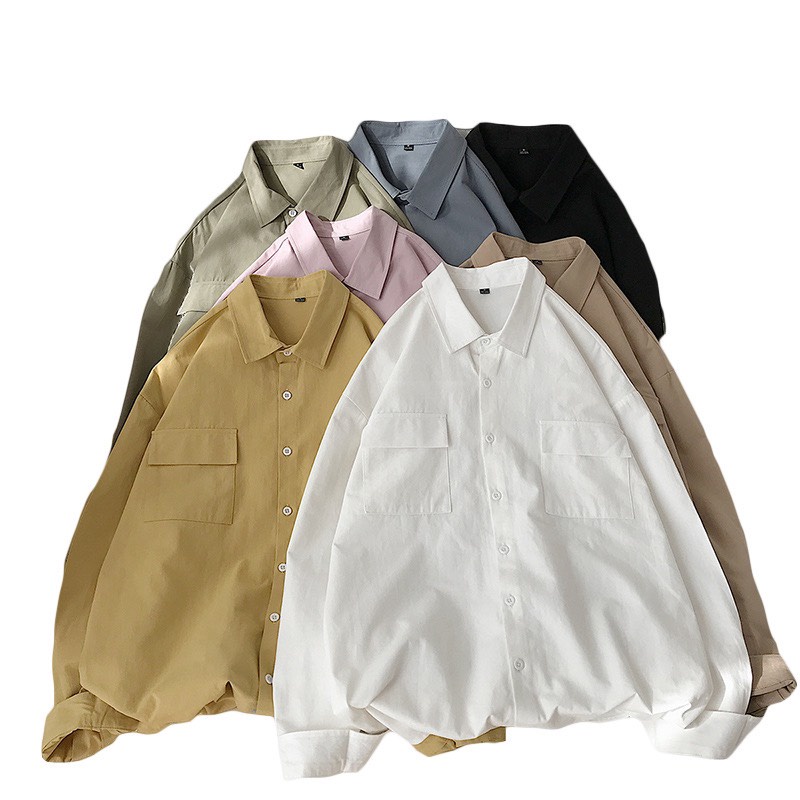 Áo sơ mi Nam Cổ gấp  Basic Streetwear Nelly Cotton Oversize Giá Rẻ | BigBuy360 - bigbuy360.vn