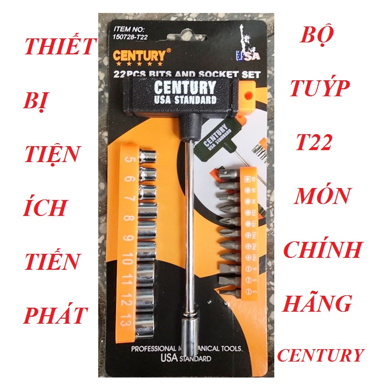 Bộ Tuýp Chử T 22 Món CENTURY (Chính Hãng)