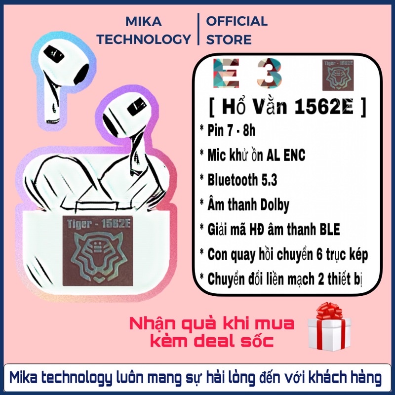 Tai Nghe Bluetooth E3 1562E ENC Pin 8h Âm Thanh Không Gian