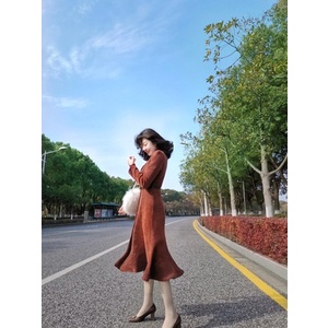 🍂🍂 Đầm Nhung Đuôi Cá Phong Cách Pháp Retro Sang Trọng🍂🍂