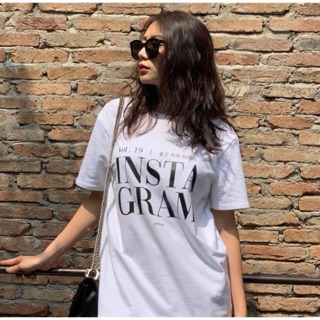 Áo phông rộng tay lỡ INSTAGRAM(gạt xem ảnh thật)