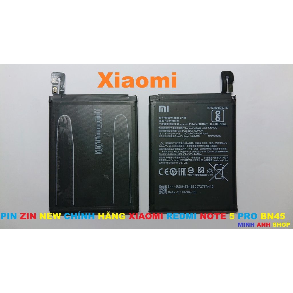 ✅PIN ZIN NEW CHÍNH HÃNG CHO XIAOMI REDMI NOTE 5 PRO-BN45