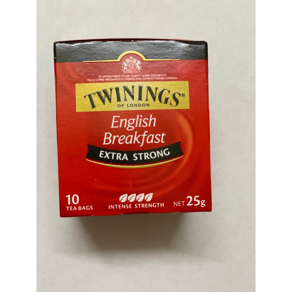 Trà túi lọc Twinings Of London English Breakfast Extra Strong (Dùng pha trà sữa, hồng trà,...)